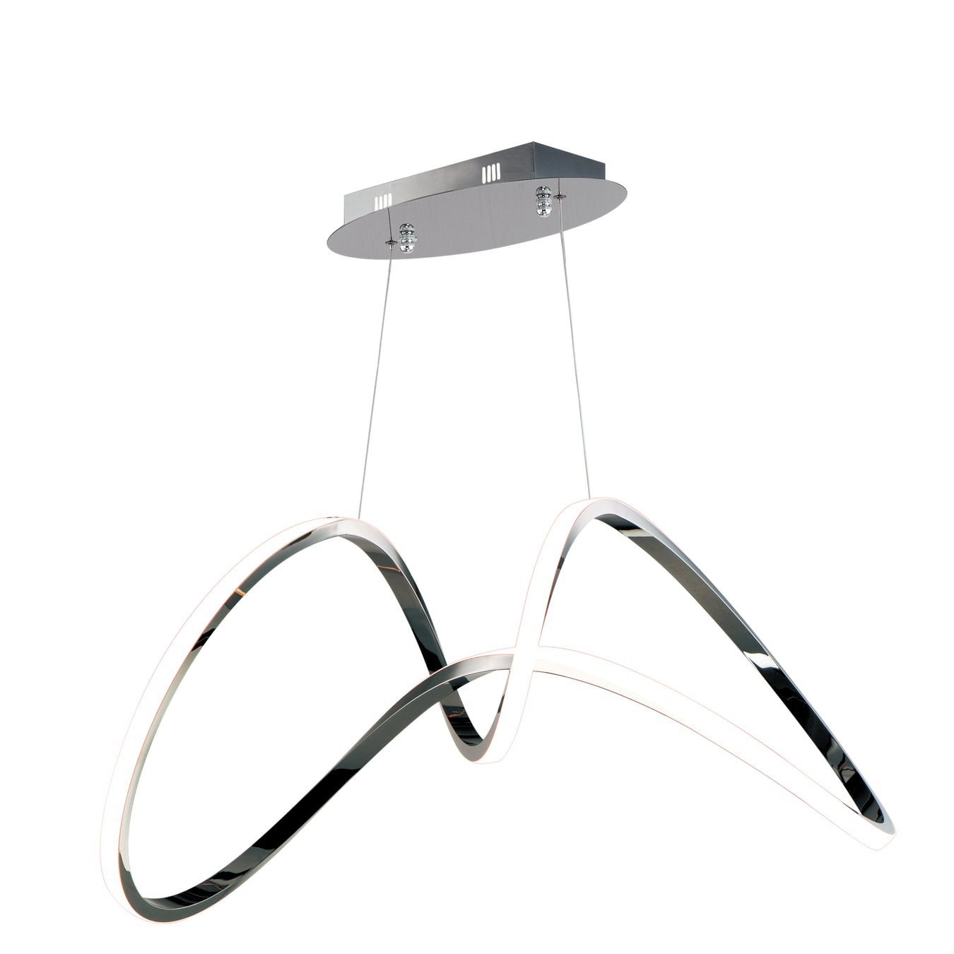 Perpetual LED Pendant in Black Chrome