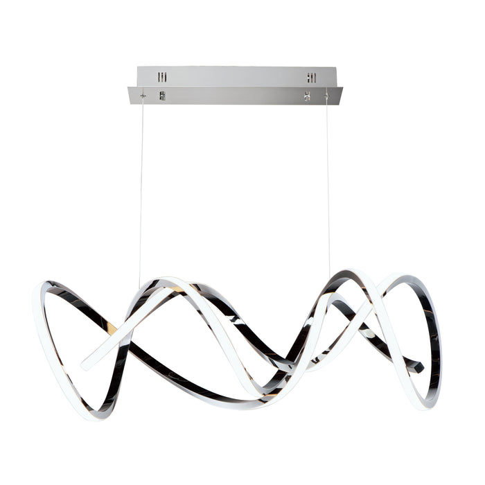 Signature LED Pendant in Black Chrome