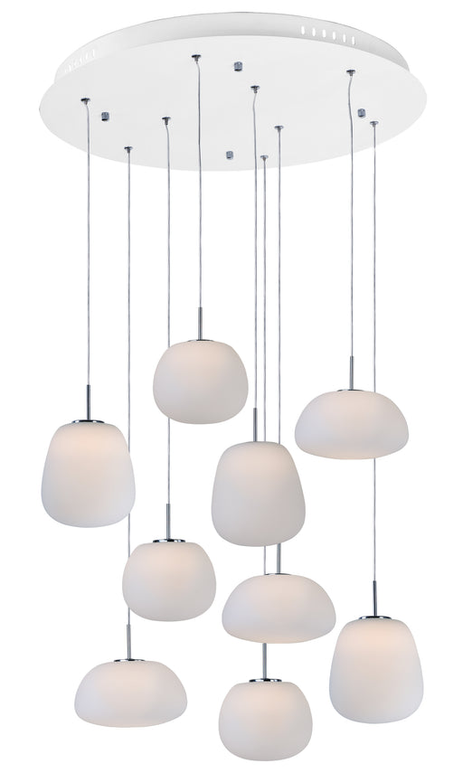 Puffs 9-Light LED Pendant in White