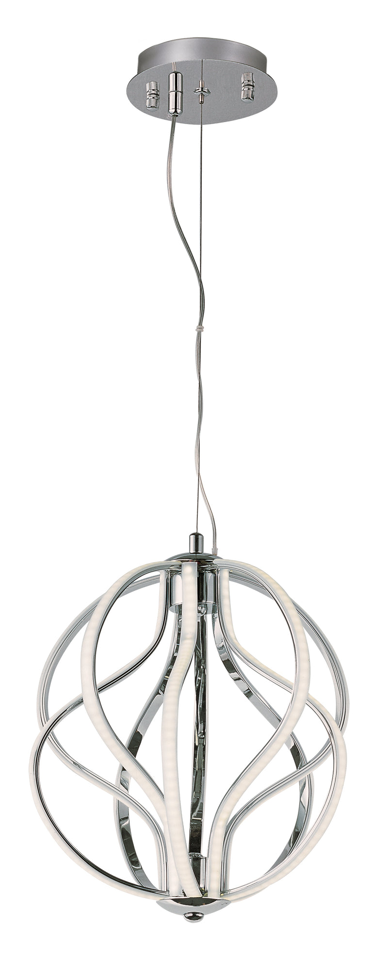 Aura 10-Light LED Pendant in Polished Chrome