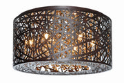 Inca 7-Light Flush Mount in Bronze