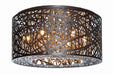 Inca 7-Light Flush Mount in Bronze