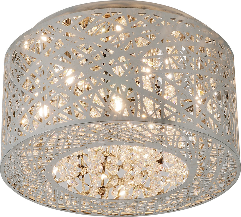 Inca 7-Light Flush Mount W/LED Bulb in Polished Chrome