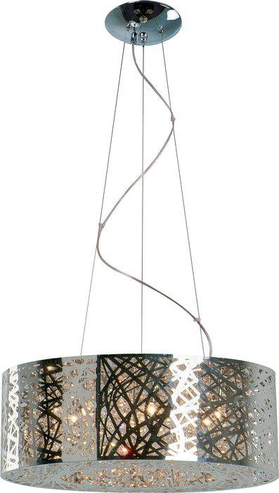 Inca 9-Light Pendant W/LED Bulb in Polished Chrome