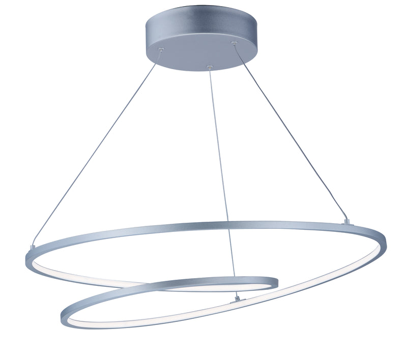 Cycle 25" LED Pendant in Matte Silver