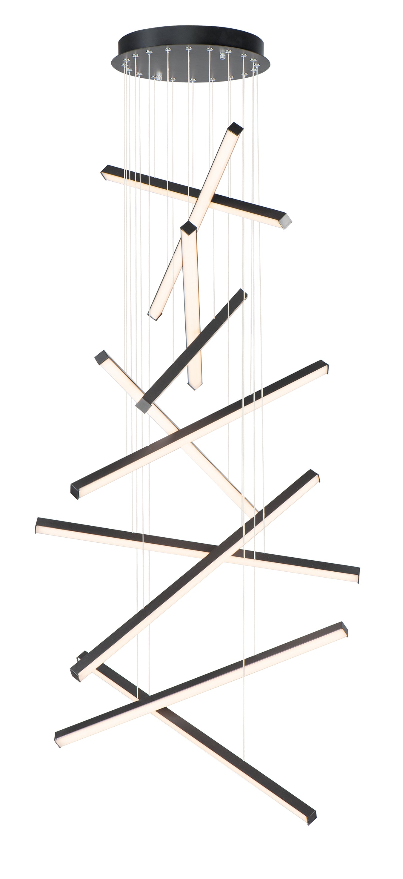 Hover 10-Light LED Pendant in Black