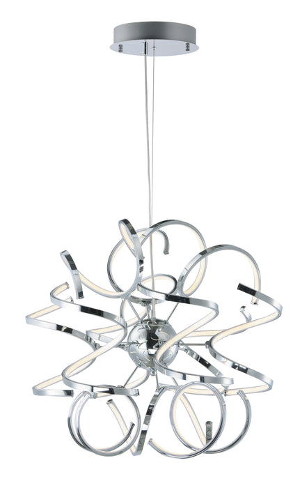 Chaos 23.5" LED Pendant in Polished Chrome
