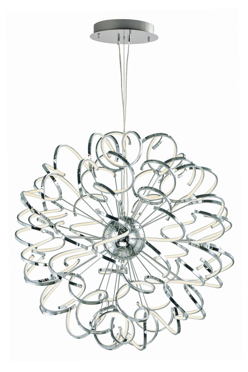 Chaos 40" LED Pendant in Polished Chrome
