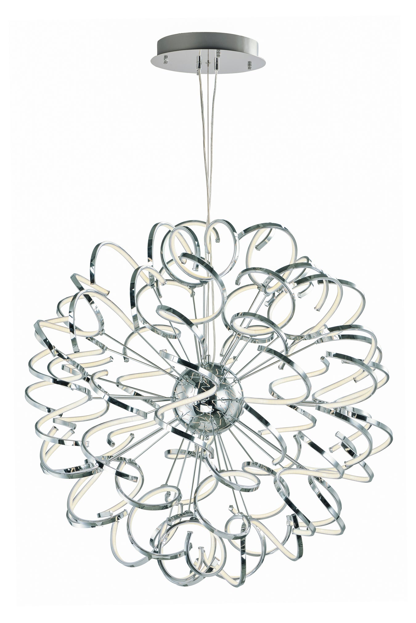 Chaos 40" LED Pendant in Polished Chrome