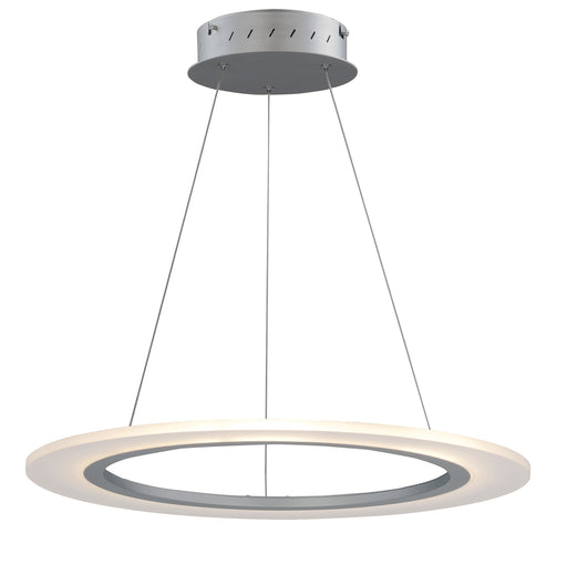 Saturn II 24" LED Pendant in Matte Silver
