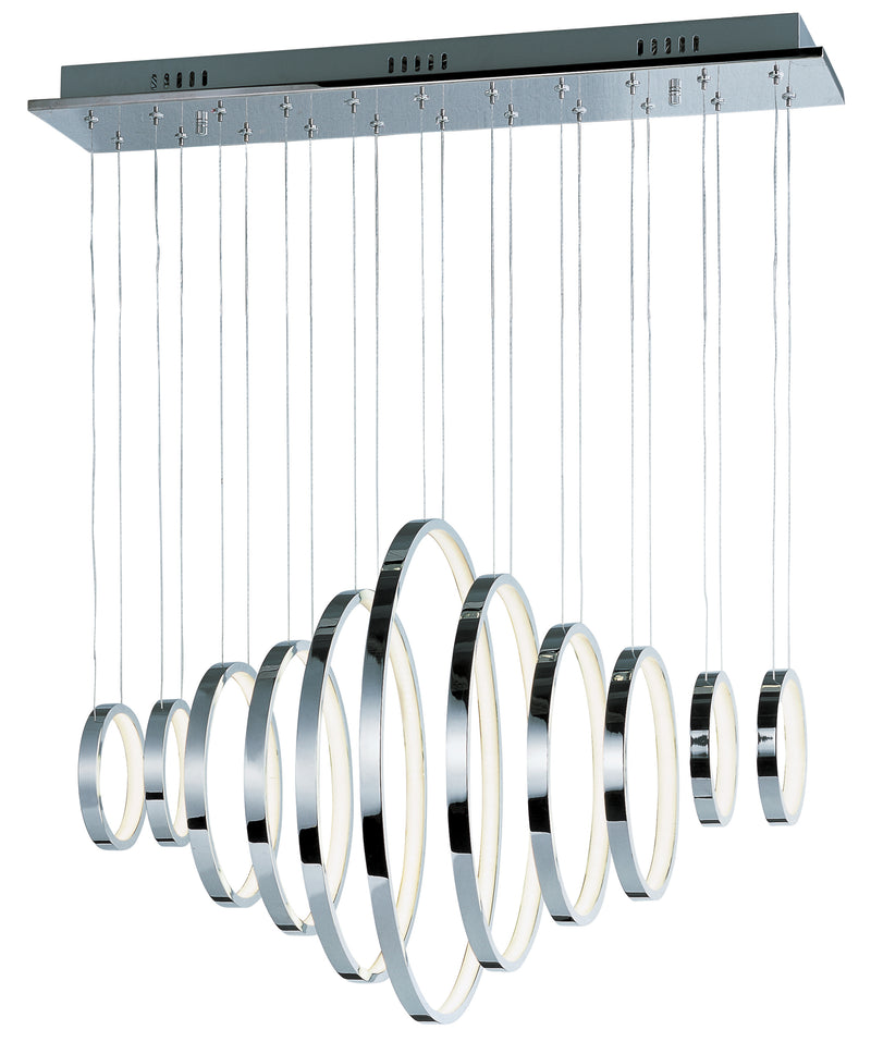 Hoops 11-Light LED Pendant in Polished Chrome