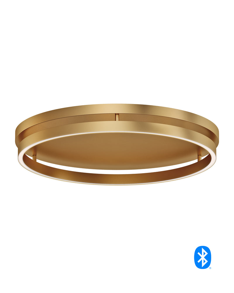 Groove LED Flush Mount in Gold