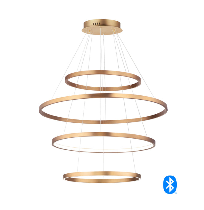 Groove 4-Tier LED Pendant in Gold