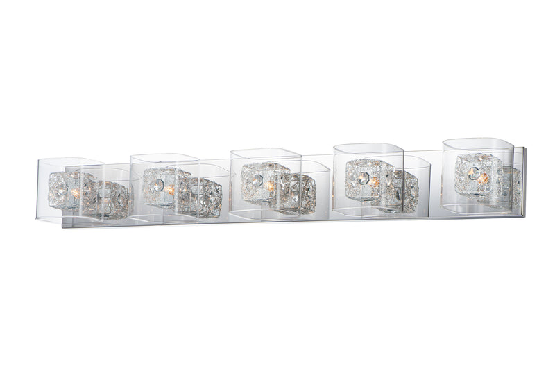 Gem 5-Light Bath Vanity with PC Shade in Polished Chrome