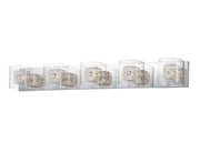 Gem 5-Light Bath Vanity with SV Shade in Polished Chrome