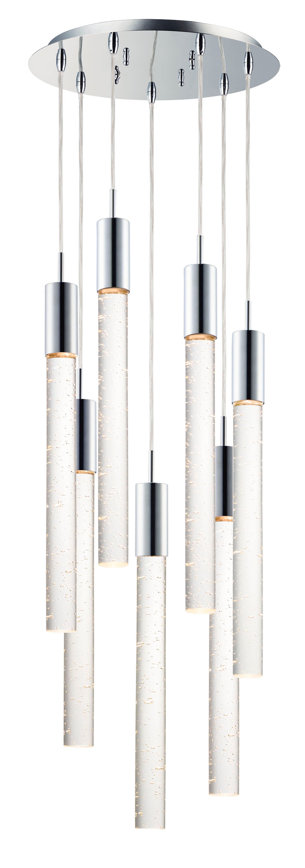 Big Fizz 7-Light LED Pendant in Polished Chrome