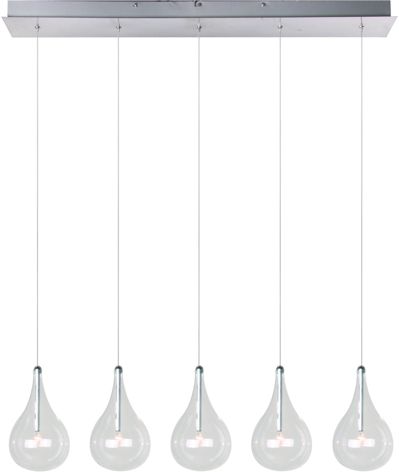 Larmes 5-Light Pendant in Polished Chrome
