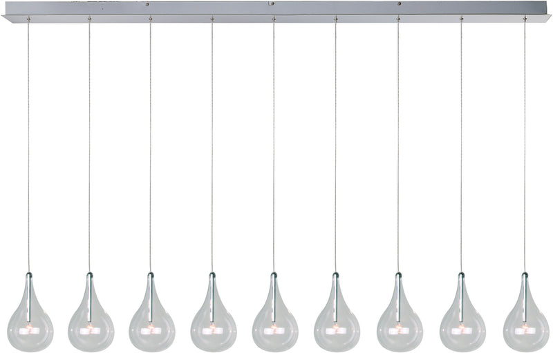 Larmes 9-Light Pendant in Polished Chrome