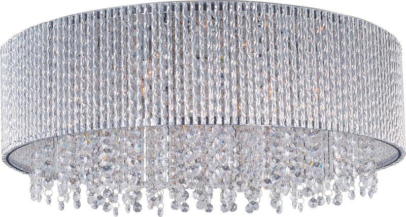 Spiral 10-Light Flush Mount in Polished Chrome
