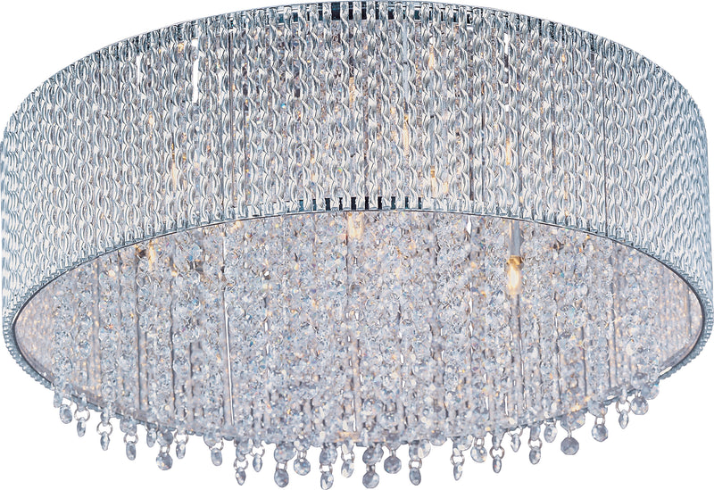 Spiral 7-Light Flush Mount in Polished Chrome