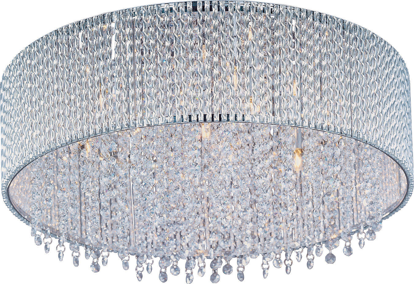Spiral 7-Light Flush Mount in Polished Chrome