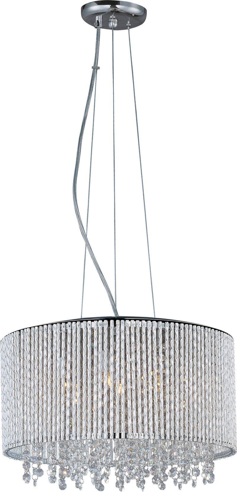 Spiral 7-Light Pendant in Polished Chrome