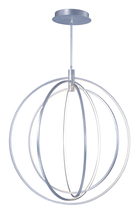 Concentric 36" LED Pendant in Brushed Platinum