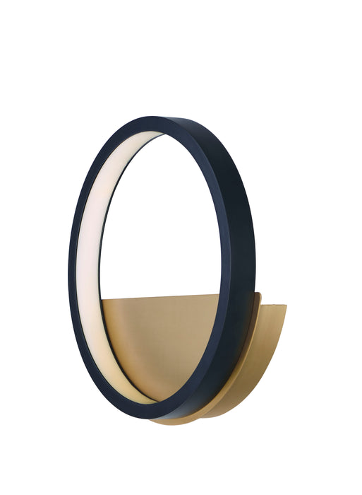 Hoopla LED Wall Sconce in Black / Gold