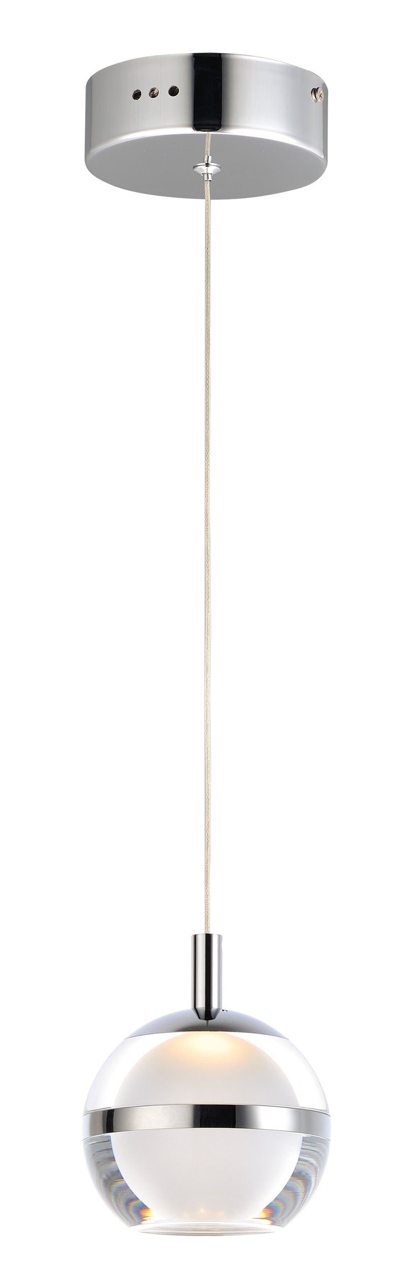 Swank 1-Light LED Pendant in Polished Chrome