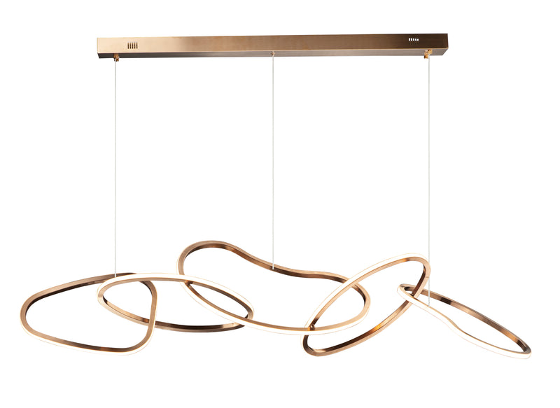 Unity 5-Light LED Pendant in Brushed Champagne