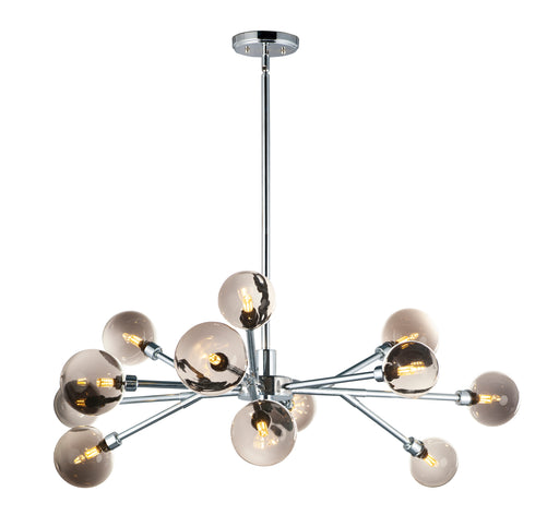 Asteroid 12-Light LED Chandelier in Polished Chrome