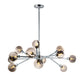 Asteroid 12-Light LED Chandelier in Polished Chrome