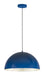 Hemisphere 1-Light 24" LED Pendant in Gloss Navy / Aluminum