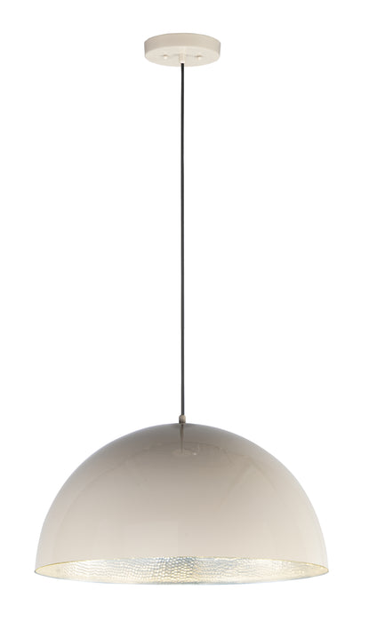 Hemisphere 1-Light 24" LED Pendant in Gloss Taupe / Aluminum