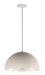 Hemisphere 1-Light 24" LED Pendant in Gloss Taupe / Aluminum