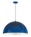 Hemisphere 1-Light 31" LED Pendant in Gloss Navy / Aluminum