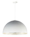 Hemisphere 1-Light 31" LED Pendant in Gloss White / Aluminum