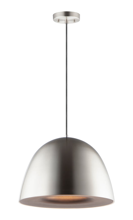 Fungo 24" LED Pendant in Satin Nickel / Black