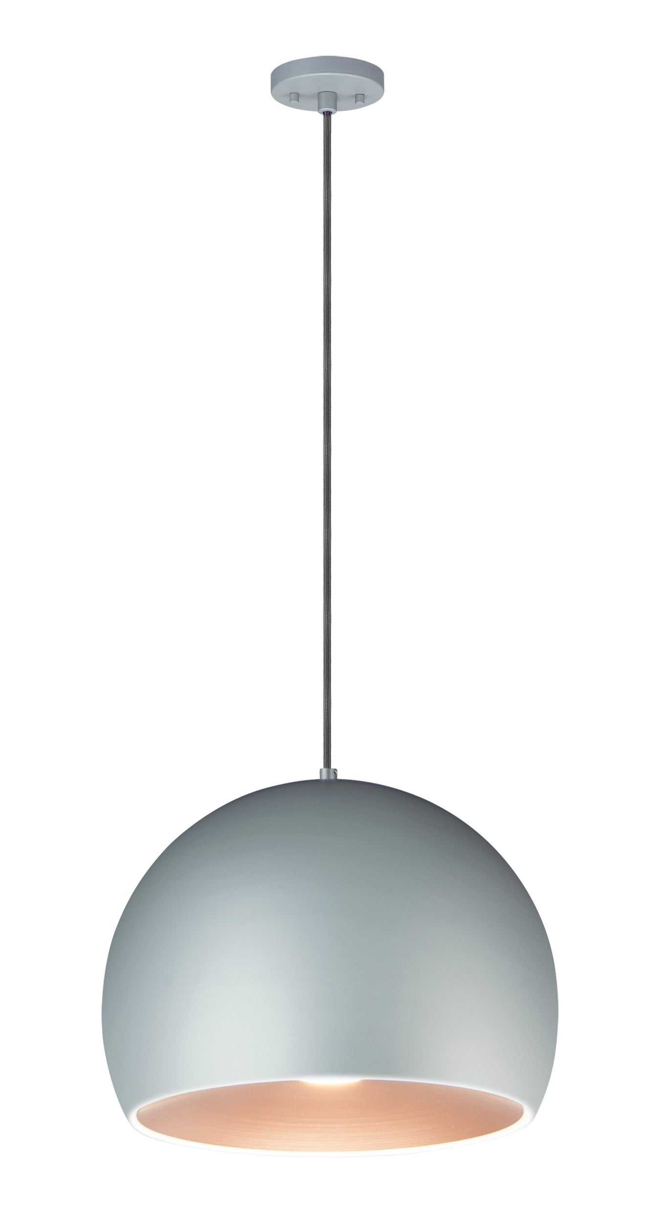 Palla 16" LED Pendant in Dark Grey / Coffee