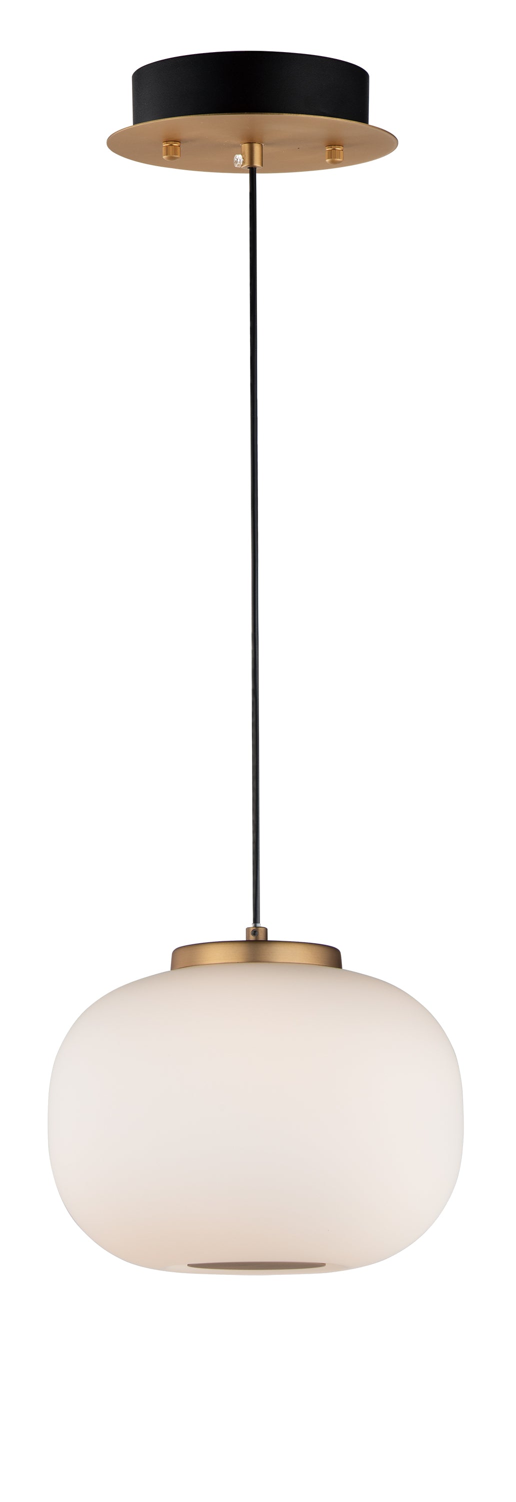 Soji 2-Light LED Pendant in Black / Gold