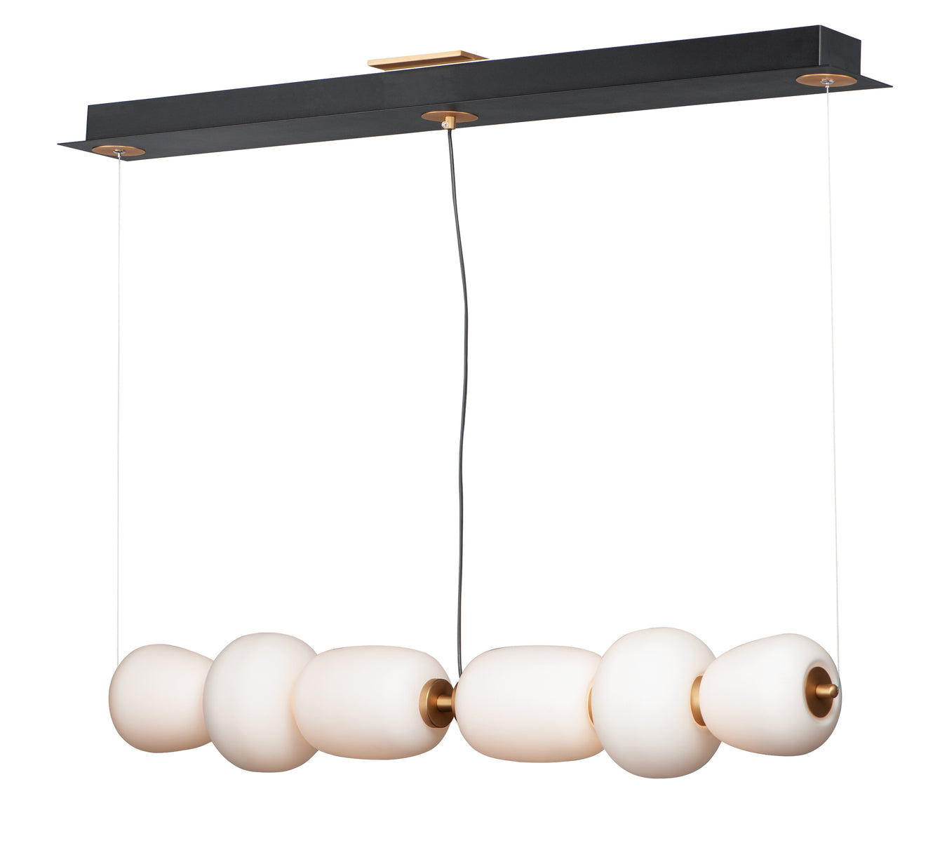 Soji 40" LED Linear Pendant in Black / Gold