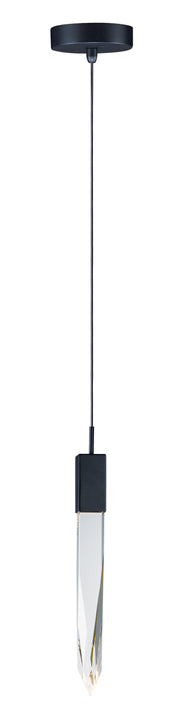 Quartz 1-Light LED Pendant in Black