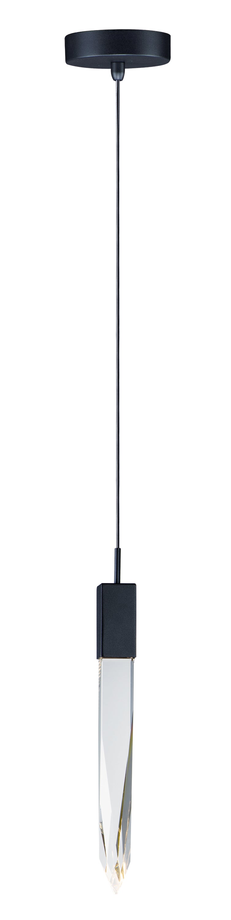 Quartz 1-Light LED Pendant in Black