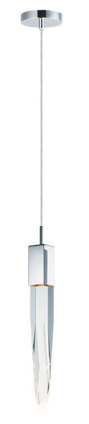 Quartz 1-Light LED Pendant in Polished Chrome