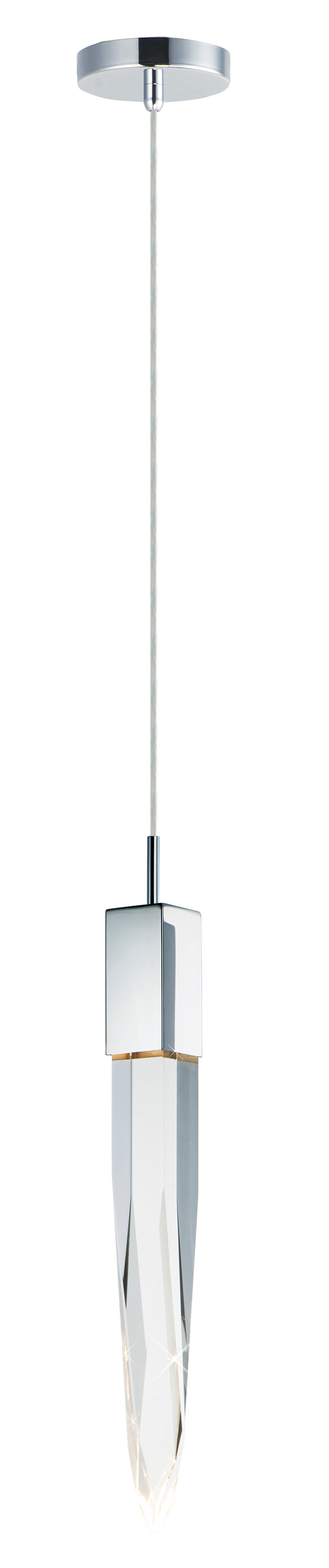 Quartz 1-Light LED Pendant in Polished Chrome