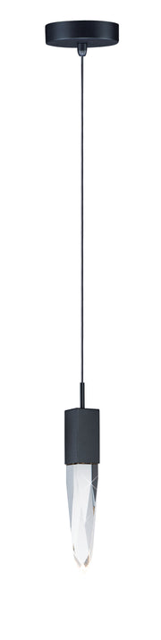 Quartz 1-Light LED Pendant in Black