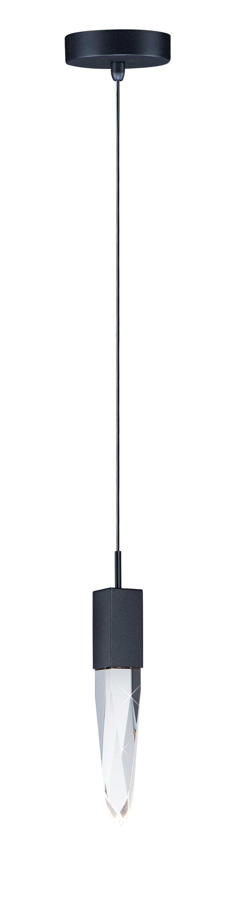 Quartz 1-Light LED Pendant in Black