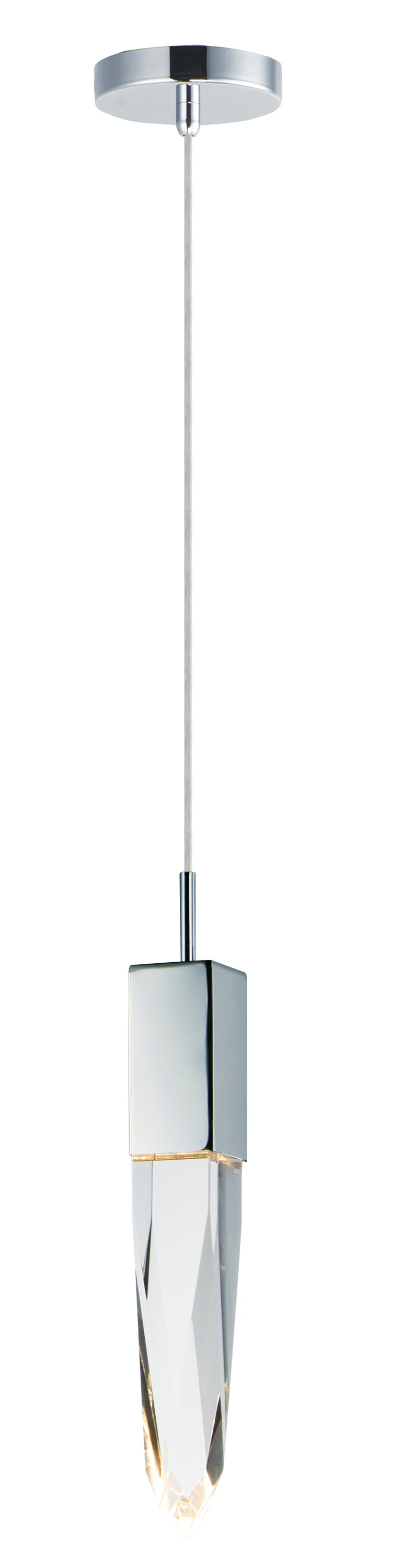 Quartz 1-Light LED Pendant in Polished Chrome