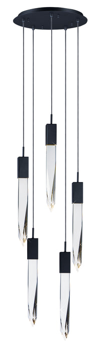 Quartz 5-Light LED Pendant in Black