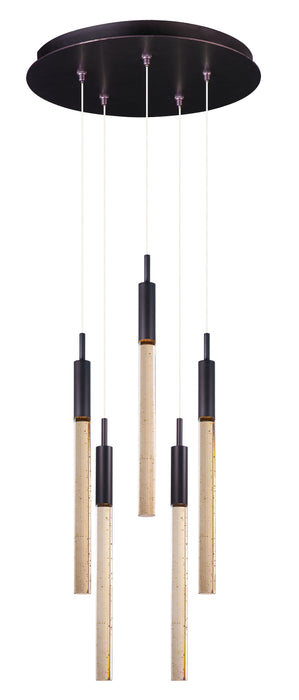 Scepter 5-Light LED Pendant in Anodized Bronze